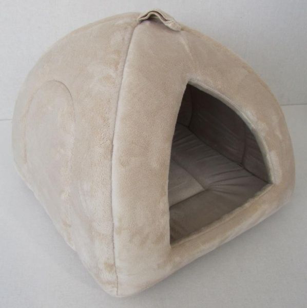 Mikrofaser Katzen- Iglu 2 honig